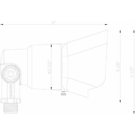 Lumien Brass Flood Light, 10 Watts,   Dimmable (WW - 2700-5700K), 10-15V, 460 Lumens, w/  15 Degree, 40 Degree, 60 Degree Beam Spread Lens & Hex Louver