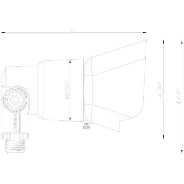 Lumien Brass Flood Light, 10 Watts,   Dimmable (RGBWW - 2700-5700K), 10-15V, 375 Lumens, w/  15 Degree, 40 Degree, 60 Degree Beam Spread Lens