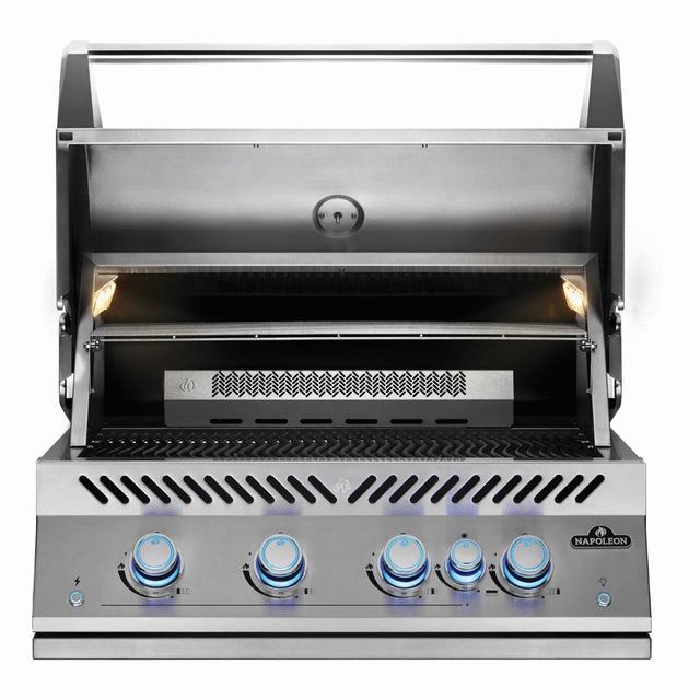 Napoleon 700 Series 32-Inch Built-In Natural Gas Grill w/ Infrared Rear Burner, Rotisserie & SafetyGlow