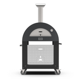 Alfa Moderno 2 Pizze Gas Hybrid Freestanding Pizza Oven with Cart - Ardesia Grey