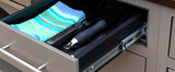 Challenger powder-coated textured black drawer boxes