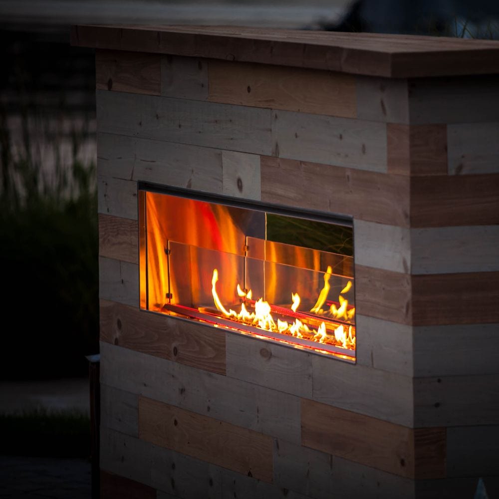 Firegear Kalea Bay Outdoor Linear Vent Free Gas Fireplace with LED
