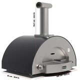 Alfa Classico 4 Pizze Gas Pizza Oven In Ardesia Grey - Countertop - FXCL-4P-MGRA-U