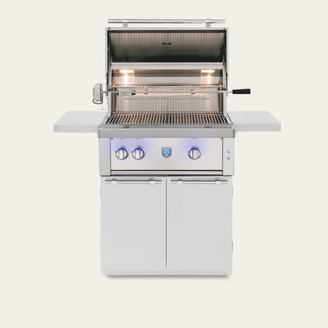 American Made Grills Estate Freedom 30-Inch Freestanding Gas Grill - hood open