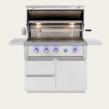 American Made Grills Estate Freedom 42-Inch Freestanding Gas Grill - hood open