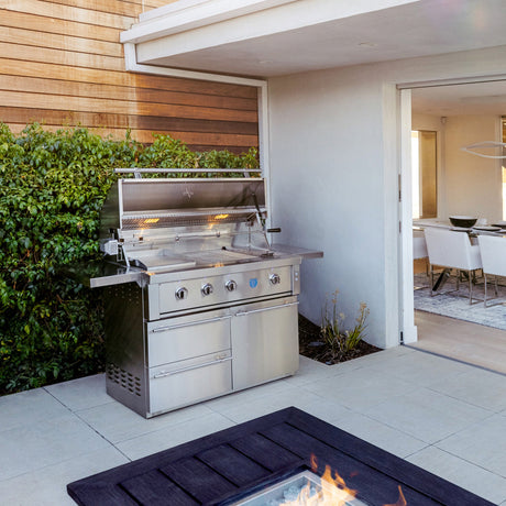 American Made Grills Estate Freedom Freestanding Grill - backyard lifestyle