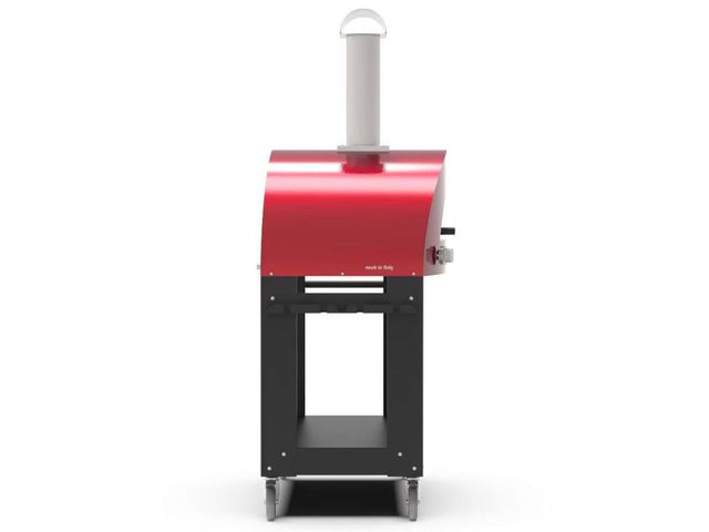 Alfa Moderno 2 Pizze 38-Inch Gas Pizza Oven and Oven Base - Ruby Red