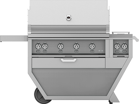 Hestan 42-Inch Grill with Double Side Burner on Deluxe Cart - Steeletto