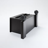 Aquafire Gatsby water vapor fireplace black finish side view