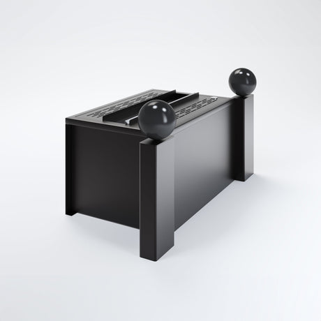 Aquafire Gatsby water vapor fireplace black finish side view
