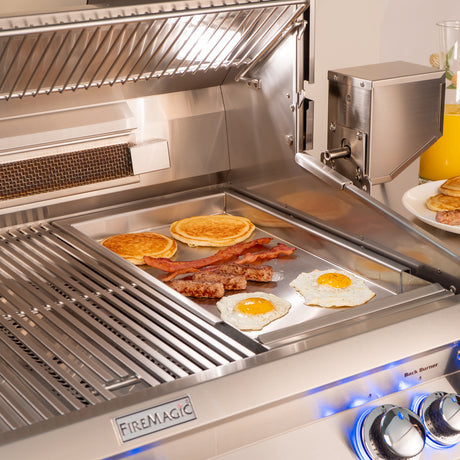 Fire Magic 3515A Stainless Steel Griddle - in use on grill