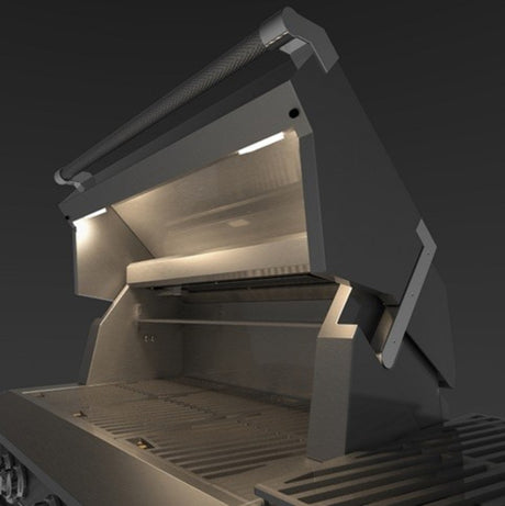 Hestan freestanding grill on cart - detail