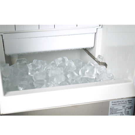 Fire Magic 5597B Outdoor Ice Maker - open bin detail