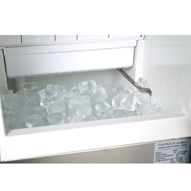 Fire Magic 5597B Outdoor Ice Maker - open bin detail