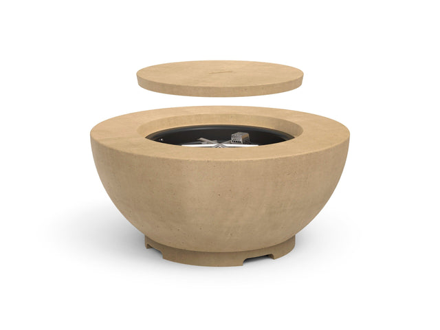 American Fyre Designs 36-Inch Chat Fire Bowl - Cafe Blanco finish
