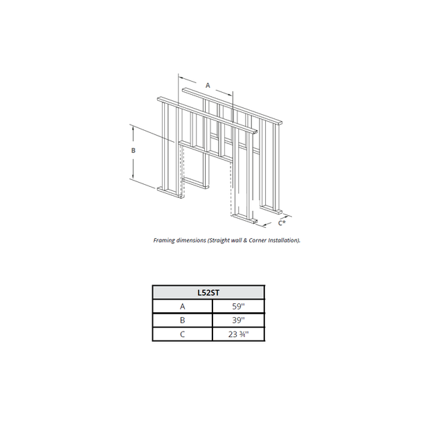 Montigo Phenom 52 See-Thru Direct-Vent Gas Fireplace - L52F