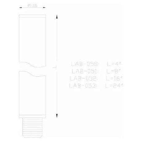 Lumien Accessory, 4" Riser, Brass