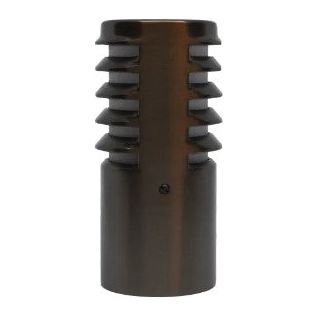 Lumien Accessory, Brass Micro Path Light Bollard Cap Cover, 100 Louvered