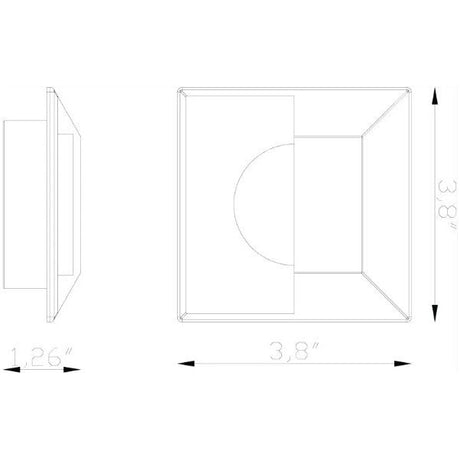Lumien Macro Light, Recessed, Square, Half-Moon Accessory