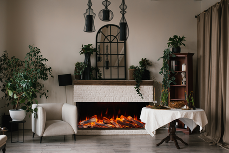 Amantii Fire & Ice LumaForest 63-Inch 3-Sided Built-In Electric Fireplace LF63