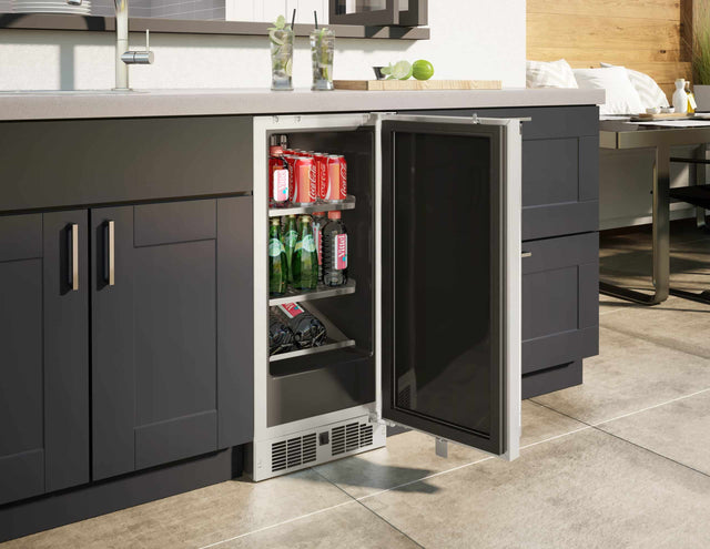 Lynx LN15REF 15-Inch Outdoor Refrigerator with Field-Reversible Door