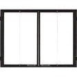 Majestic DFG4042BK black bi-fold glass door kit for Ashland 42 fireplace, front view