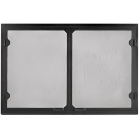 Majestic GV42BK Grand Vista cabinet-style mesh door set for Sovereign 42