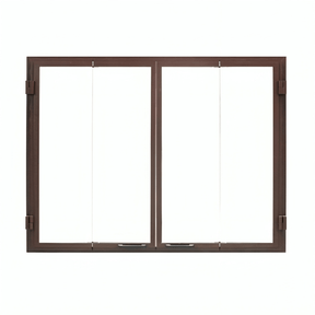 Majestic ODGF42BZ-B bronze glass bi-fold door for Castlewood 42 outdoor fireplace