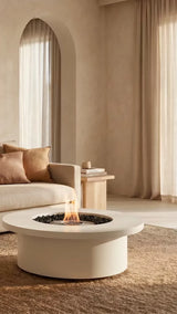 EcoSmart Fire Mimosa 40 Fire Pit Table in Natural - living room