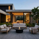 EcoSmart Fire Mimosa 40 Fire Pit Table in Natural - patio
