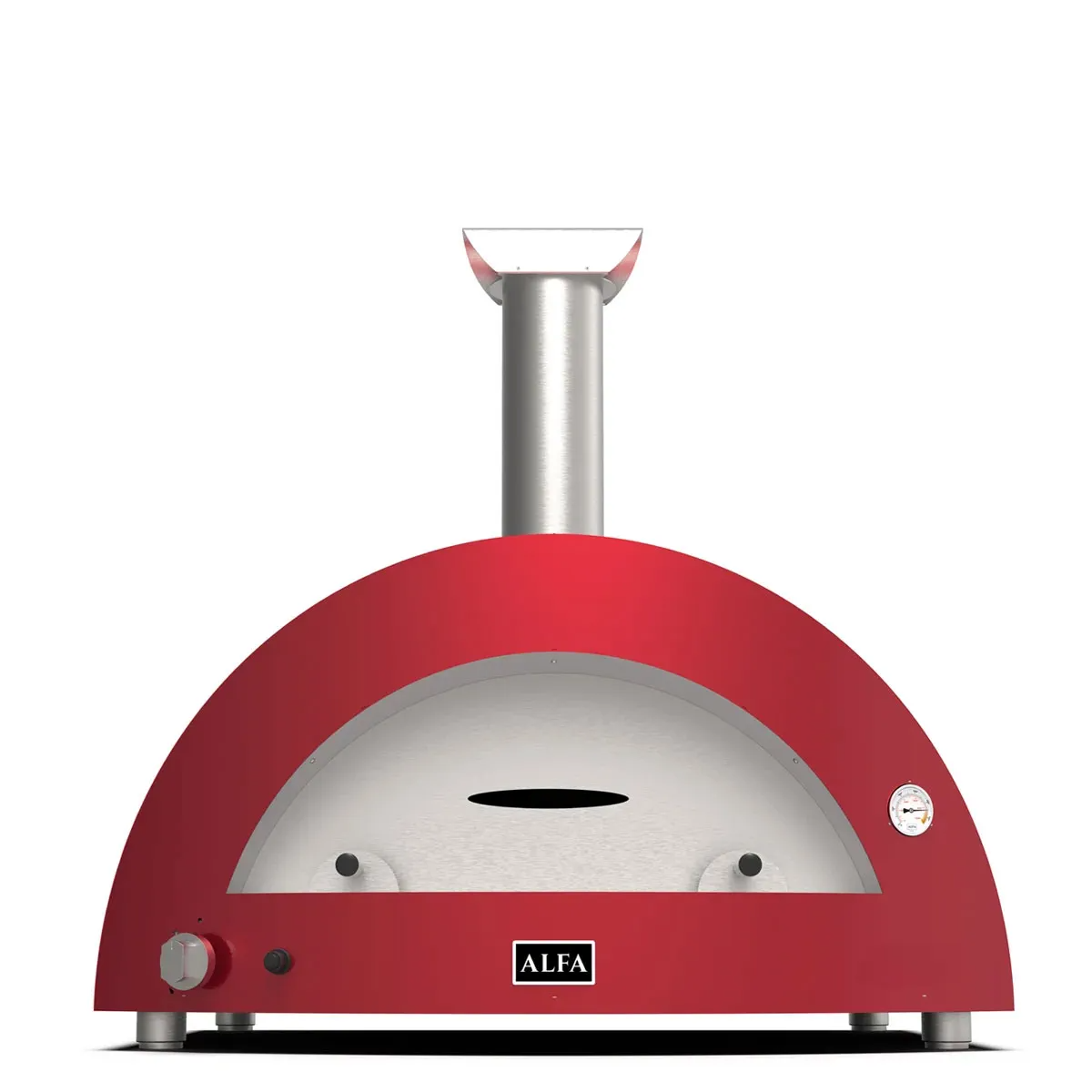 Alfa Moderno 5 Pizze Natural Gas Countertop Outdoor Pizza Oven - Antique Red