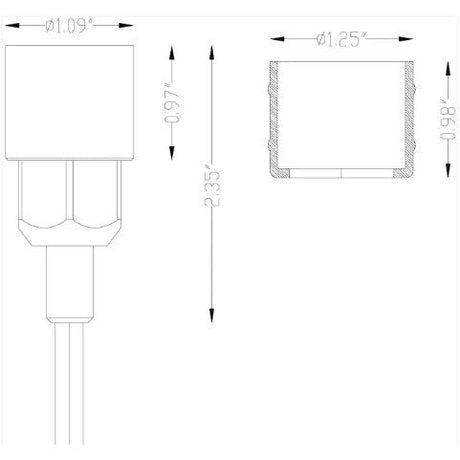 Lumien Brass Small Nano Module, 2 Watts, 186 Lumens, 10-15V, 30 Beam Spread, 3000K, Antique Finish