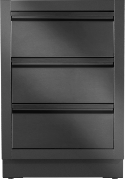 Napoleon IM-3DC-MK-1 matte black three-drawer OASIS cabinet