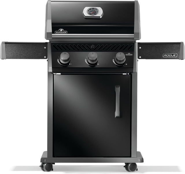 Napoleon R425PK-2-SS black Rogue 425 propane grill, closed front view