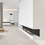 NetZero Ethanol Fireplace Planika Renew Fire Line Automatic - Vent Free - No Chimney - Real Flames