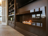 NetZero Ethanol Fireplace Planika Renew Fire Line Automatic - Vent Free - No Chimney - Real Flames