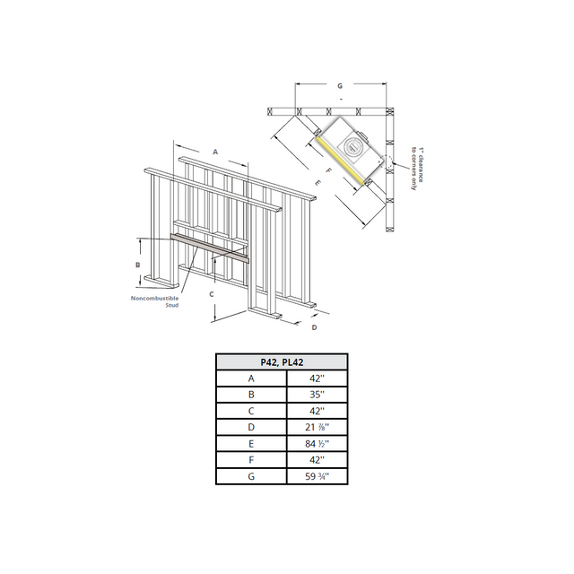 Montigo Phenom Full-Load 42 Direct-Vent Gas Fireplace - P42D