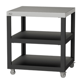 XO Prep Cart for XOPIZZA1 with weather-resistant frame and heavy-duty casters, ideal for outdoor pizza oven setups and food prep.