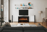 Amantii pedestal display with SYM-50-XT fireplace