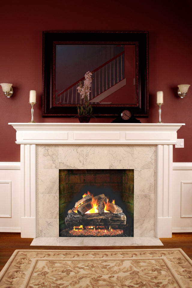 Real Fyre Charred Mountain Birch Gas Log Set with 3-Tiered G31 Burner System