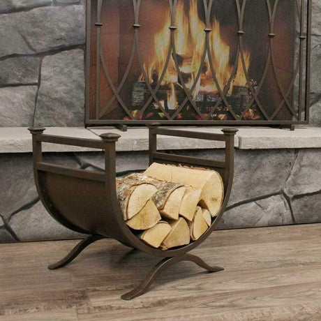 Pilgrim - 17" Burnished Bronze Addison Wood Holder