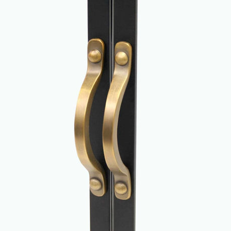 Pilgrim - 39" Black Refined Rivet Glass Door