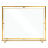 Pilgrim - 39" Burnished Brass Floating Glass Single Panel