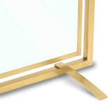 Pilgrim - 39" Burnished Brass Floating Glass Single Panel