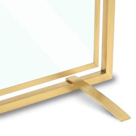 Pilgrim - 39" Burnished Brass Floating Glass Single Panel