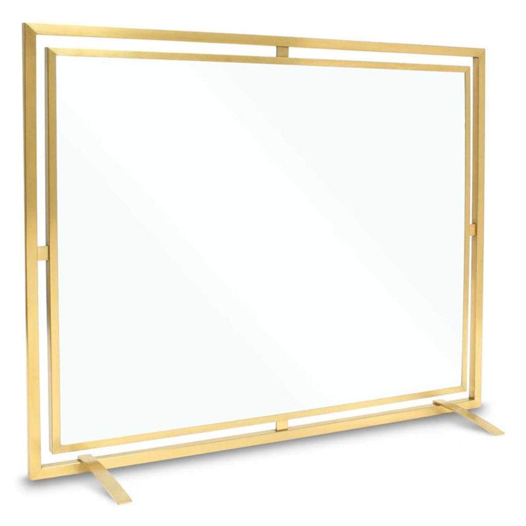 Pilgrim - 39" Burnished Brass Floating Glass Single Panel