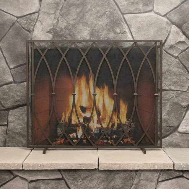 Pilgrim - 39" Burnished Bronze Addison Single Panel Screen