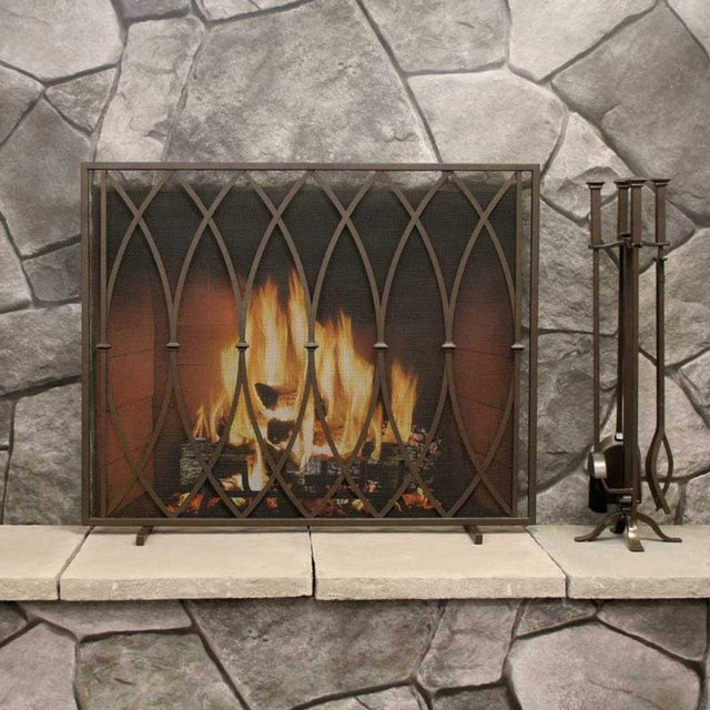 Pilgrim - 39" Burnished Bronze Addison Single Panel Screen