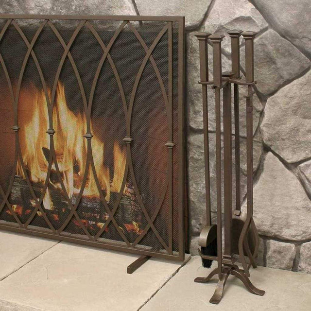 Pilgrim - 39" Burnished Bronze Addison Single Panel Screen