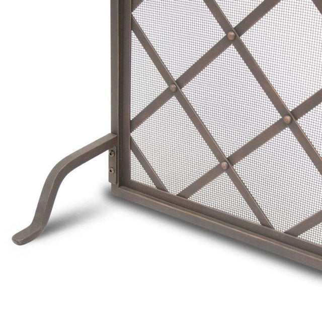 Pilgrim - 39" Distressed Bronze Iron Weave Single Panel